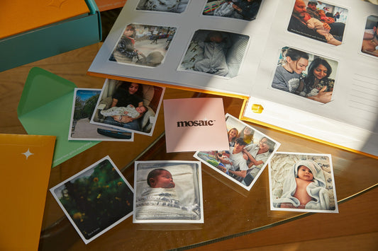 photo album on a table